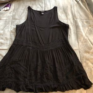 Black tank flared tunic